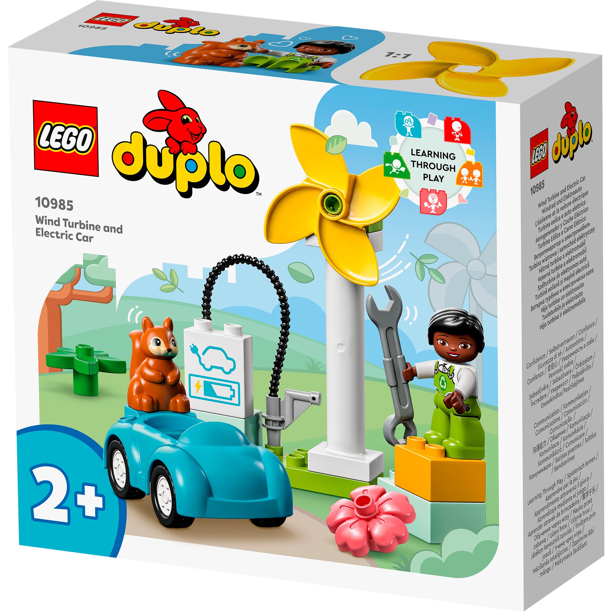 LEGO Konstruktionsspielzeug DUPLO Windrad und Elektroauto