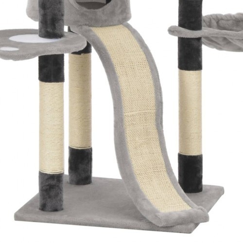 Arranhador para gatos com hastes de sisal, cinza