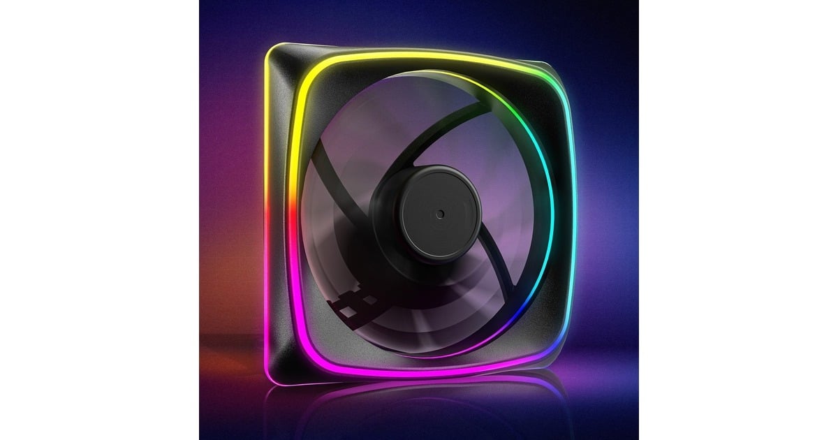 SharkoonSHARK Lights RGB PWM case fan  (Zwart, 120 x 120 x 25 mm)