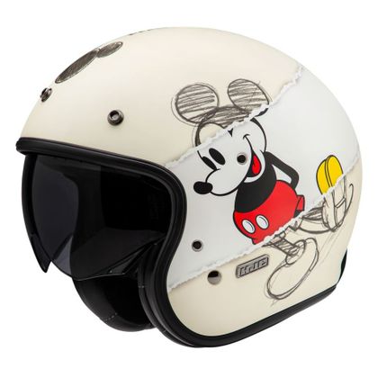 Casque Hjc V31 - DISNEY MICKEY SKETCH - Blanc / Noir