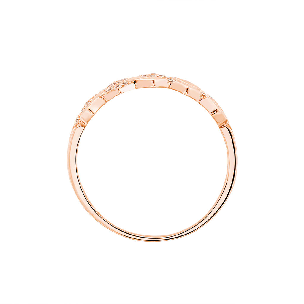 Bague Tonia Or Rose Oxyde De Zirconium