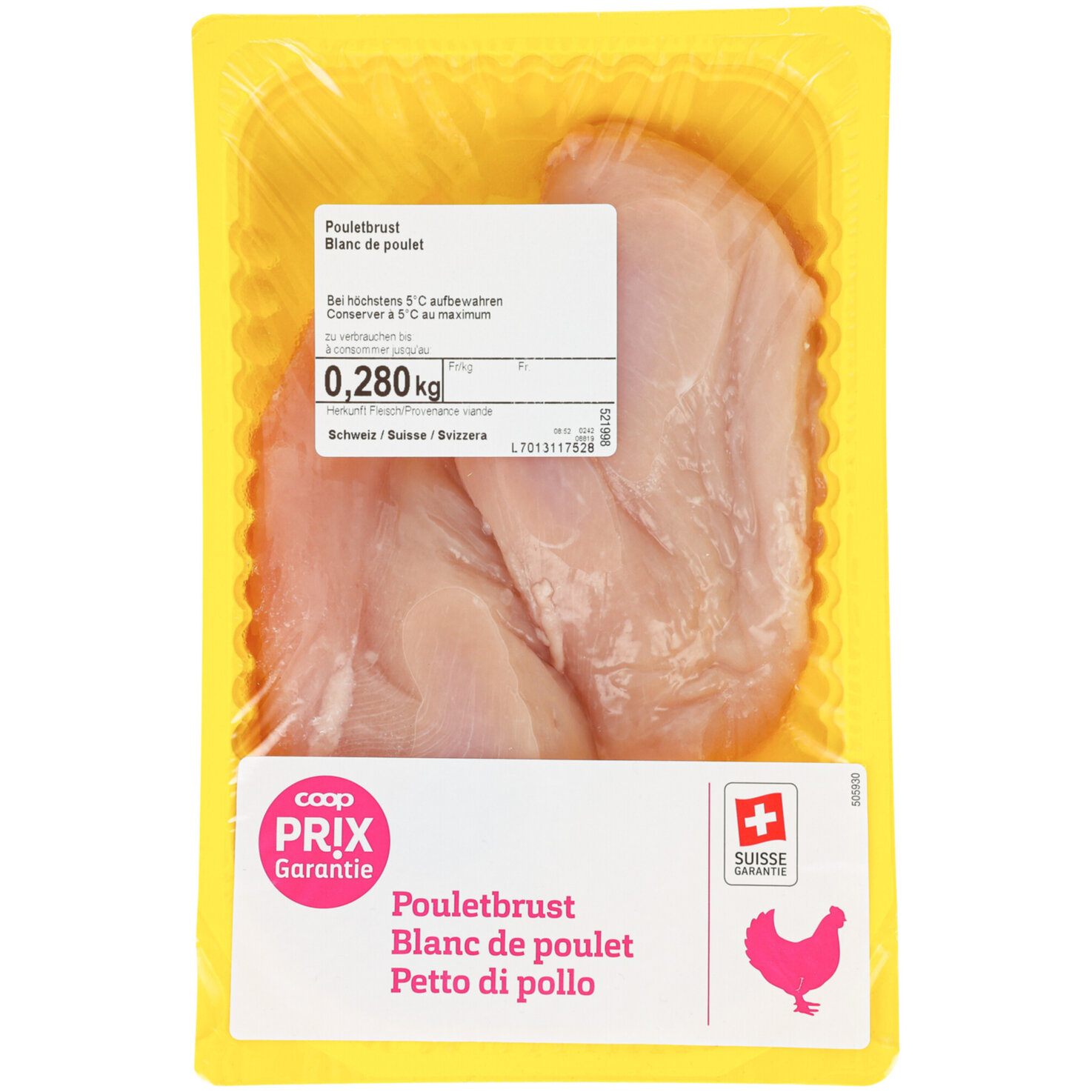 Prix Garantie Pouletbrust ca. 370g