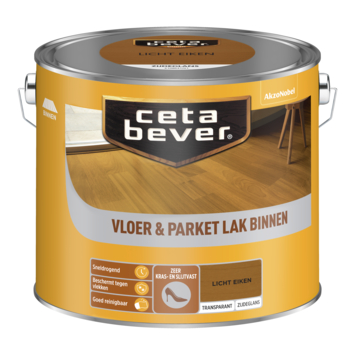 CetaBever Vloer- & Parketlak zijdeglans transparant licht eiken 2,5 liter