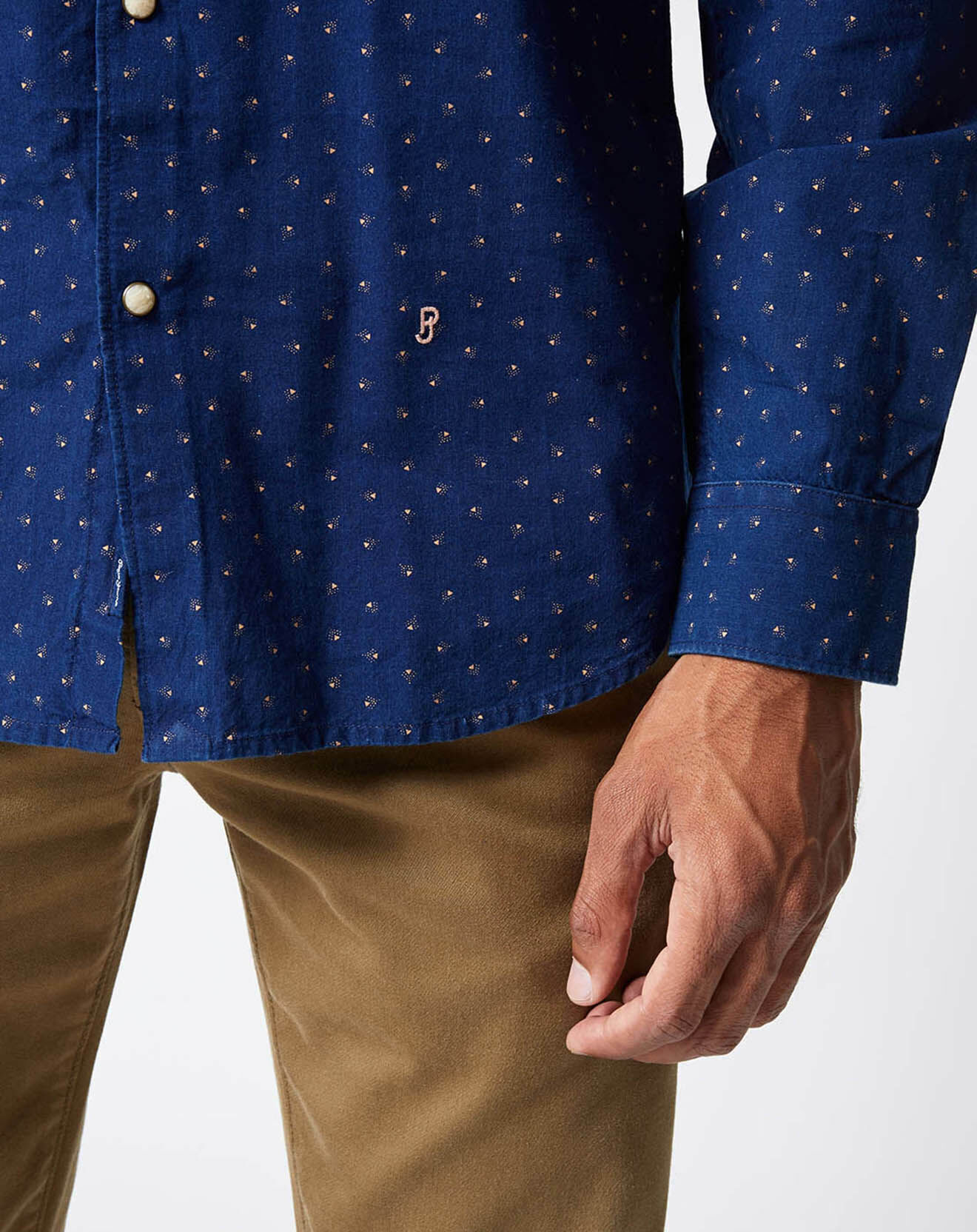 Pepe Jeans Chemise Tedworth Mid Print bleu moyen