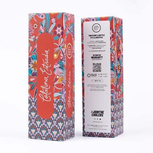 Botella Térmica Acero Garrafas Frescas Inoxidáveis. Libélula Paraíso 500ml