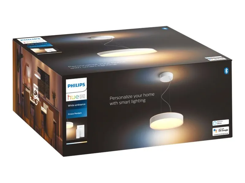 Philips Hue White ambiance Enrave - Vedhængslampe - LED - 33.5 W - varmt til køligt hvidt lys - 2200-6500 K - hvid