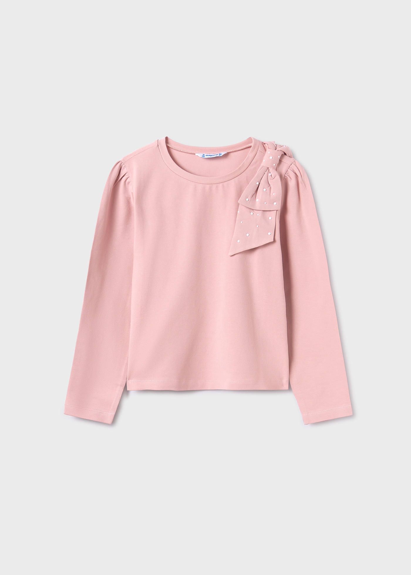 Camiseta infantil Better Cotton com laço