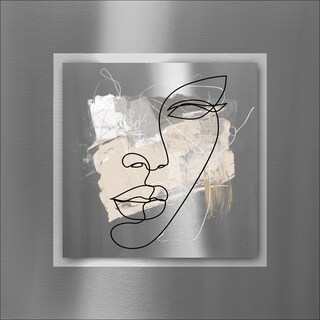 PRO ART Alu-Art Bild FACE LINES VI 50 x 50 cm mehrfarbig