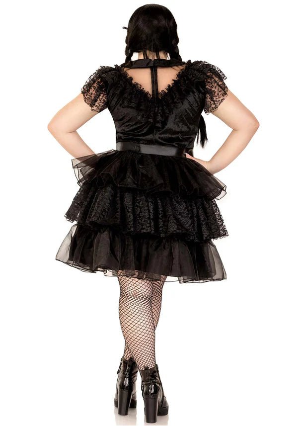 Raving Rebel Wednesday Jurk Dames Plus Size Leg Avenue