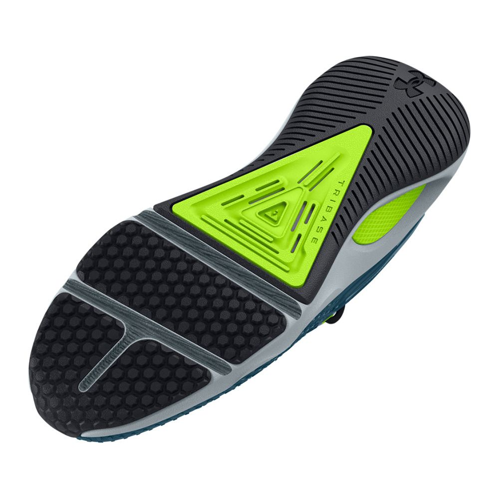 Under Armour UA HOVR RISE 4 - Chaussures training Homme static blue/lime surge/black