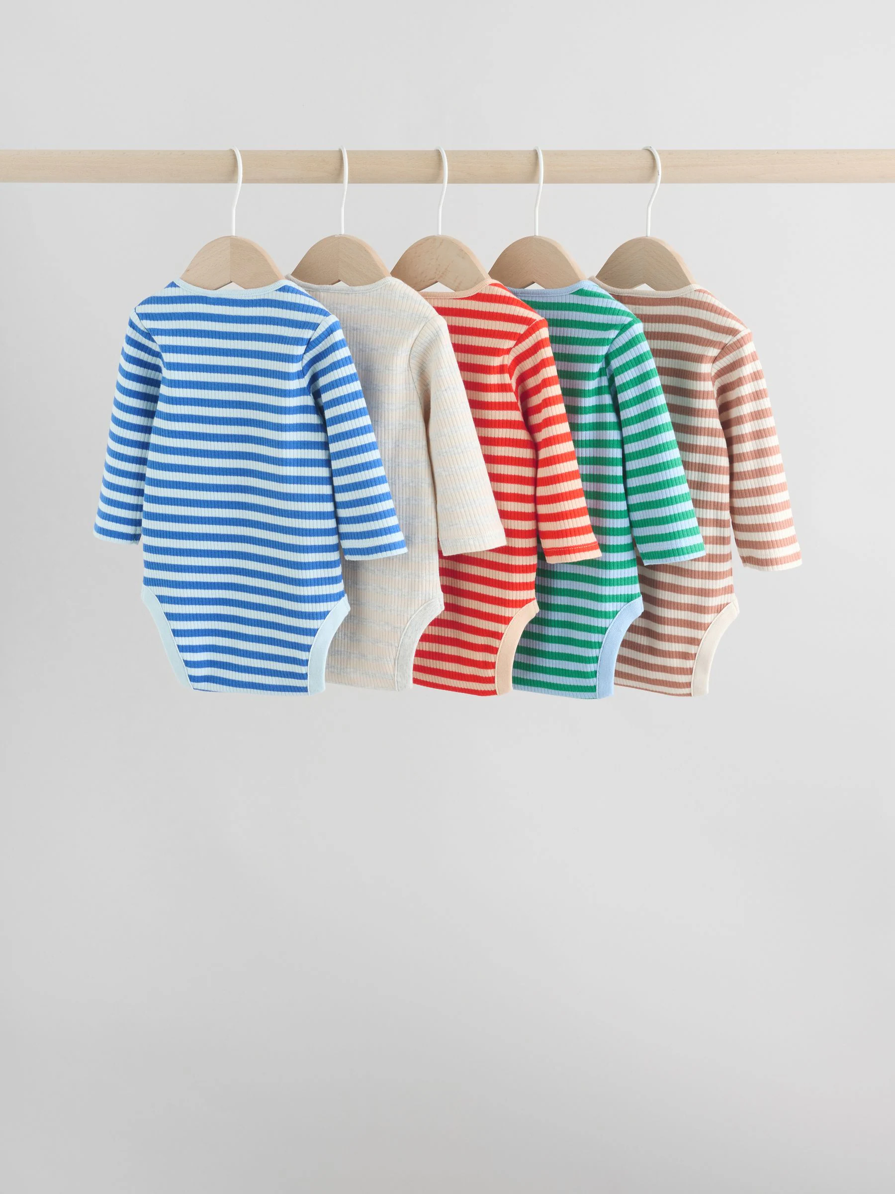 Multi - Set van 5 rompers met lange mouwen