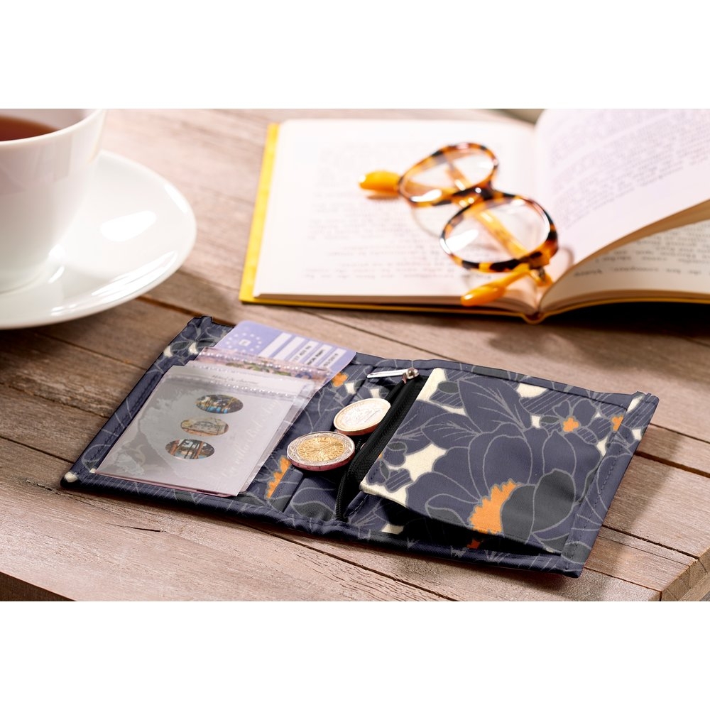 Portefeuille Compact Pensées Marines