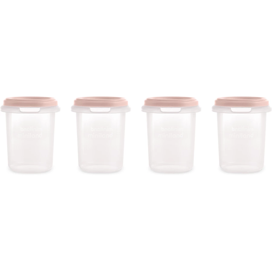 miniland Aufbewahrungsbehälter-Set 4, hermisized blush 250ml