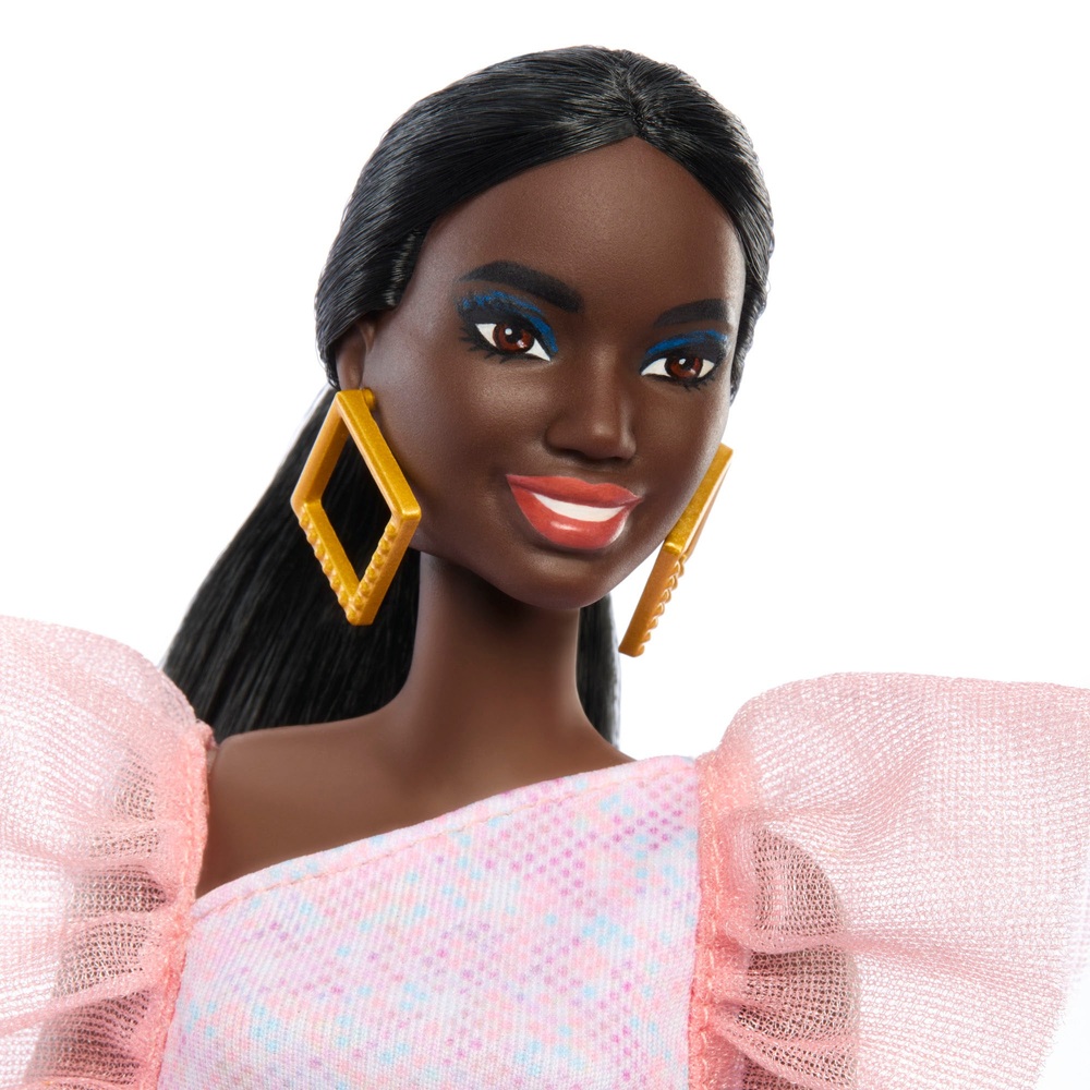 Barbie Fashionistas Puppe im Kleid mit Pfirsich- und Sahne