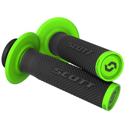 Poignées de guidon Scott SX II + CAM SET Universel - Noir / Vert