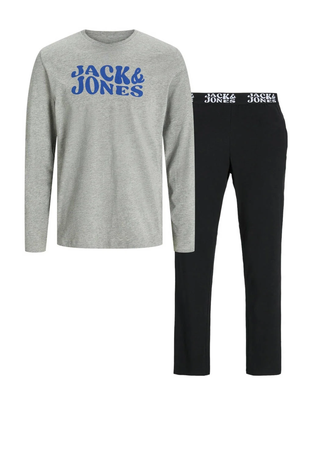 JACK & JONES loungeset JACELTON grijs melange/zwart