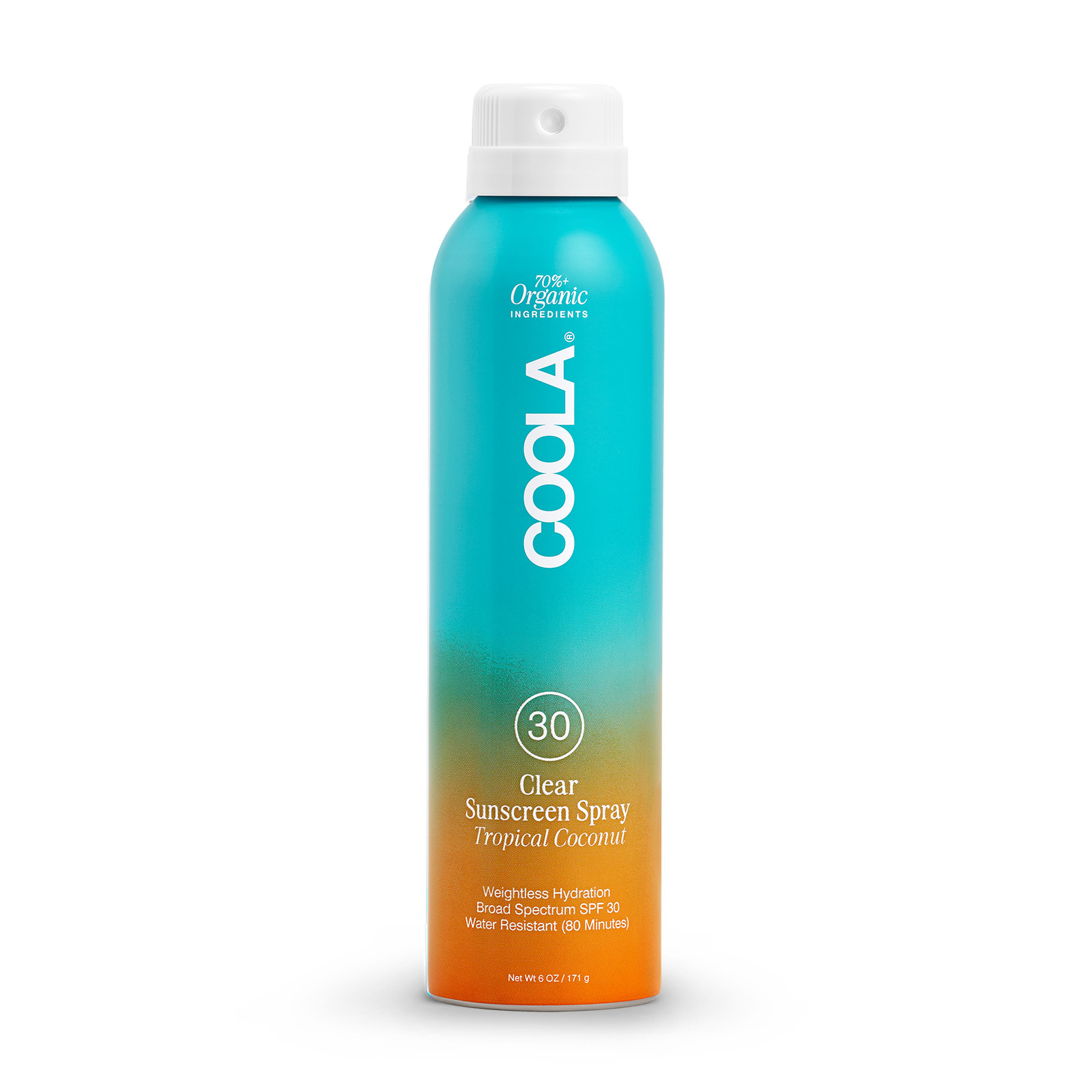 COOLA Clear Sunscreen Spray SPF30 Tropical Coconut 177ml