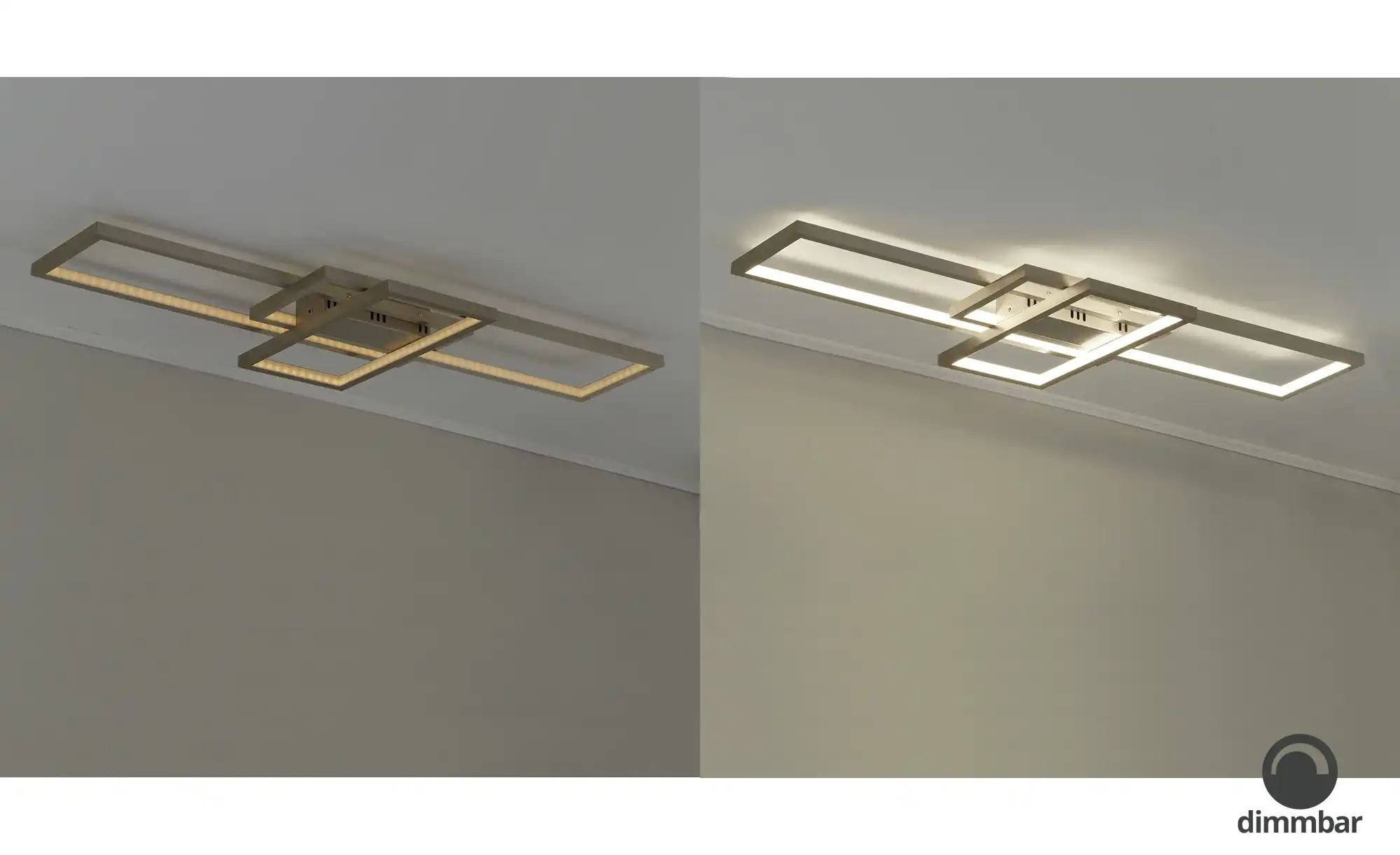 Trio Smart-Home Deckenleuchte, Nickel matt