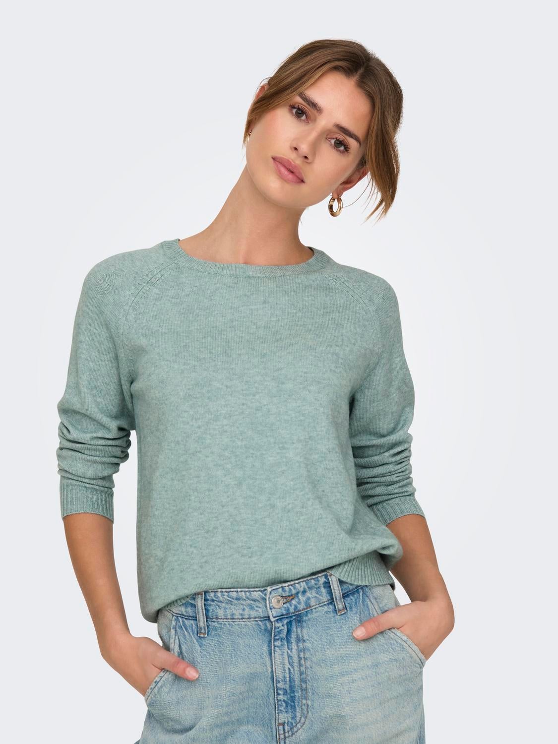 ONLLESLY Strickpullover Gray Mist