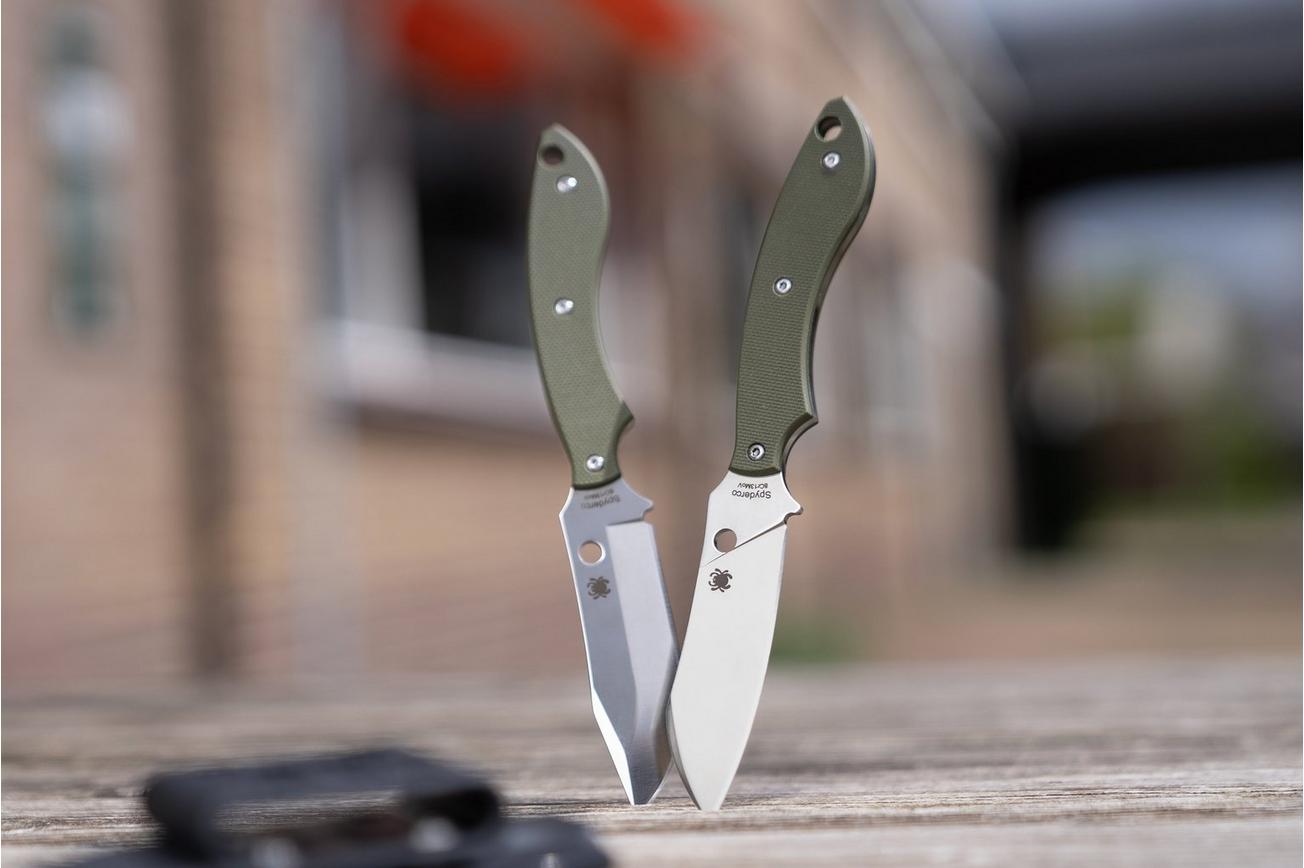Spyderco Stok Drop Point FB50GPOD OD Green G10 vaststaand mes, Sjoerd Stok design