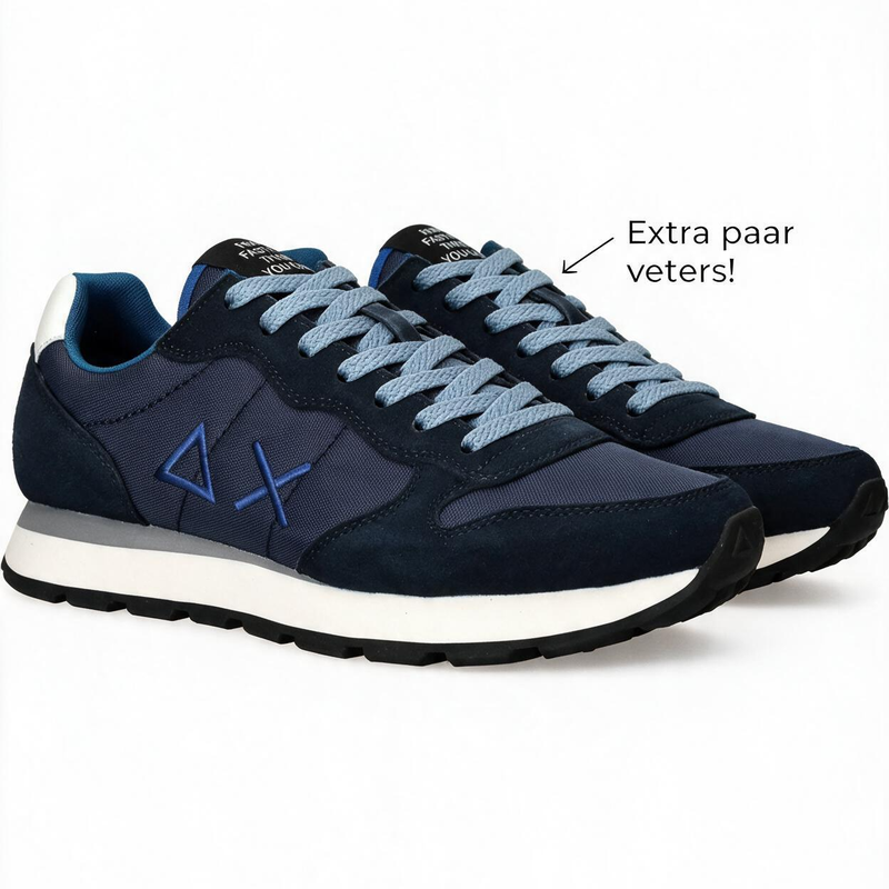 SUN68 Tom Solid Sneakers Blauw Heren