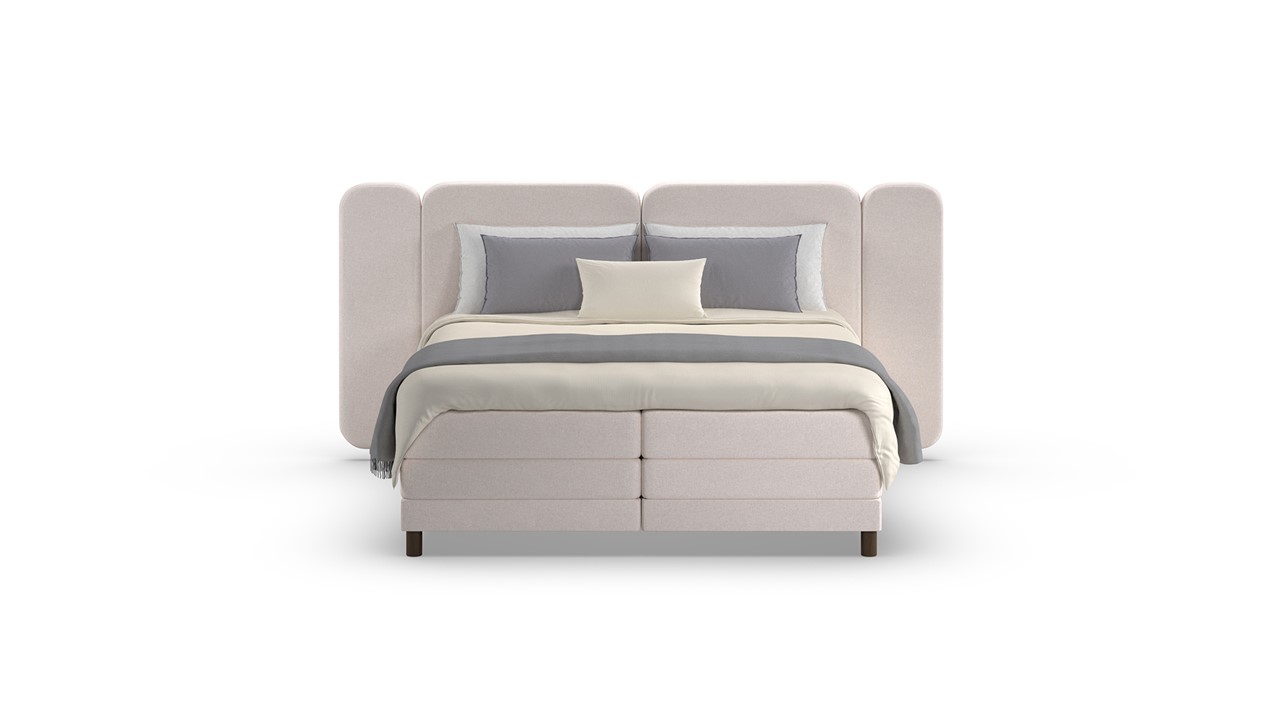 Elektrische boxspring Ridge - Wool look off-white