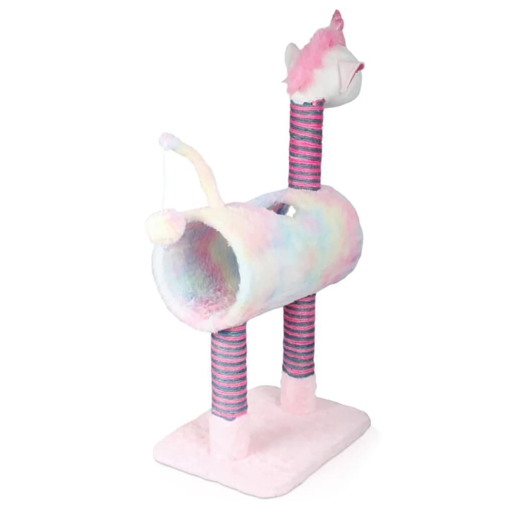 Arranhador para Gatos Unicórnio Rosa da Pets Collection, 40x30x85 cm