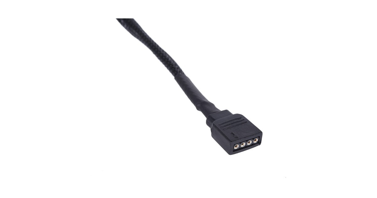 AlphacoolY-Kabel RGB 4polig > 3x 4polig splitterkabel  (Zwart, 30cm)