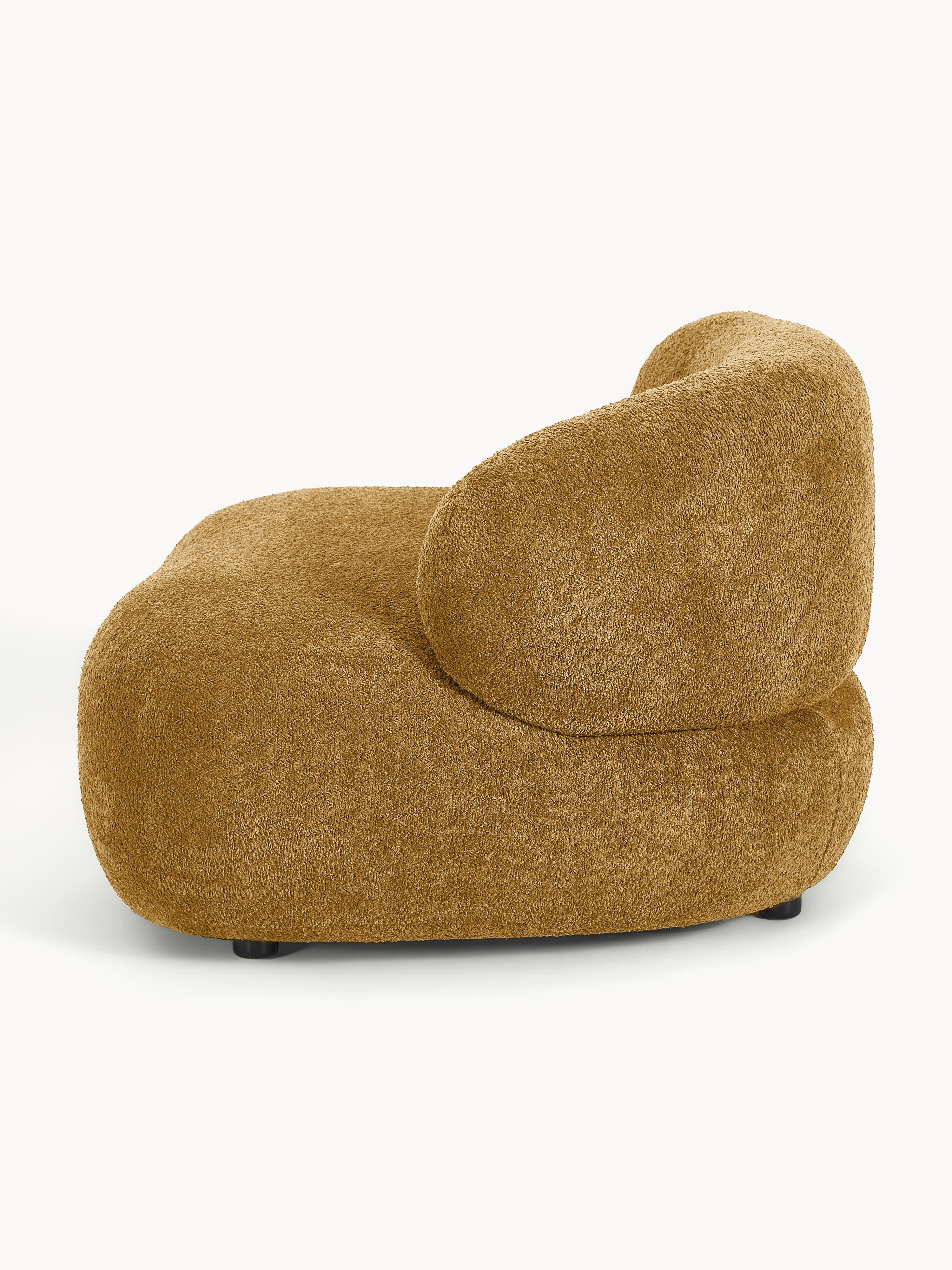 Loungefauteuil Alba uit teddy-bouclé
