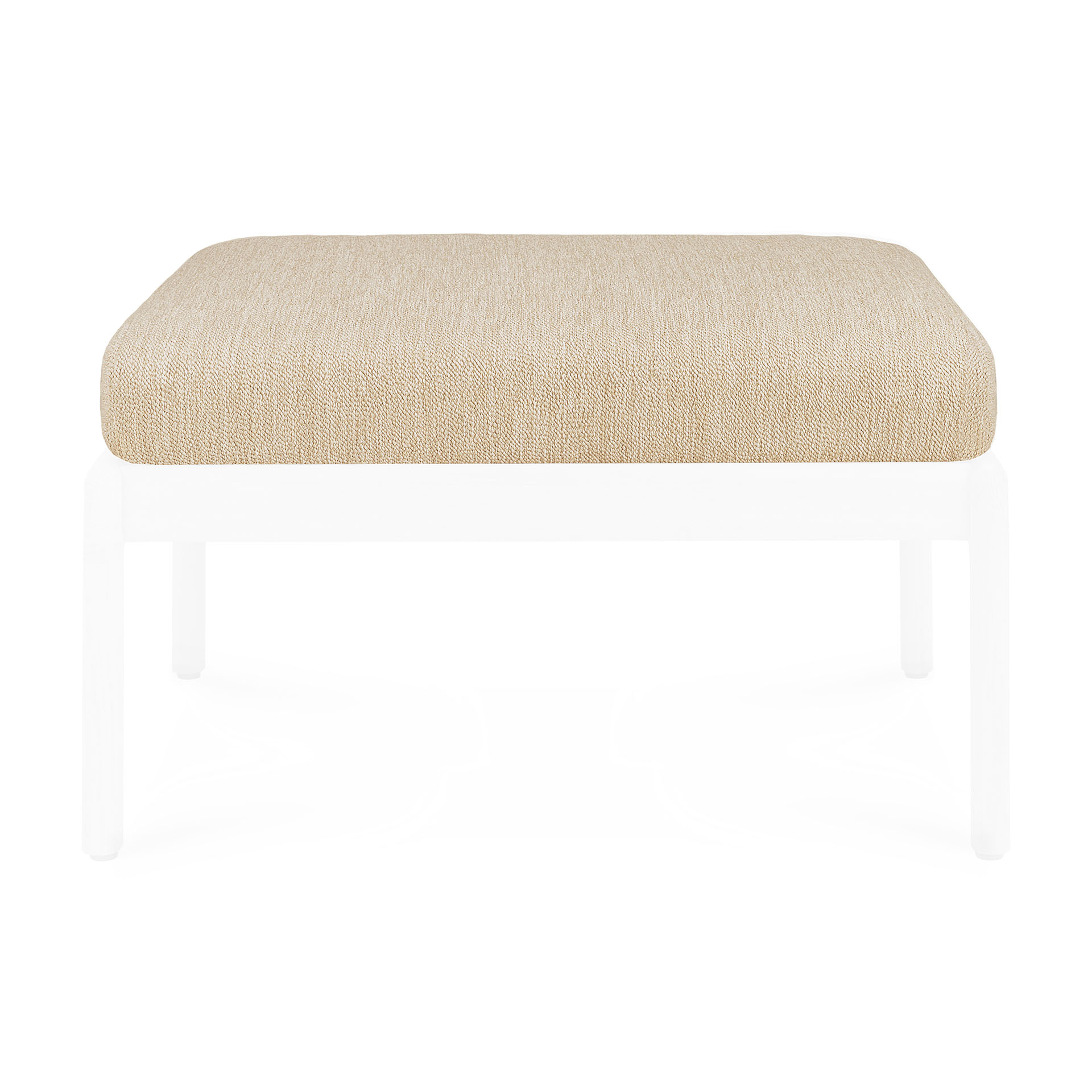 Teak Jack footstool - Naturel kussen