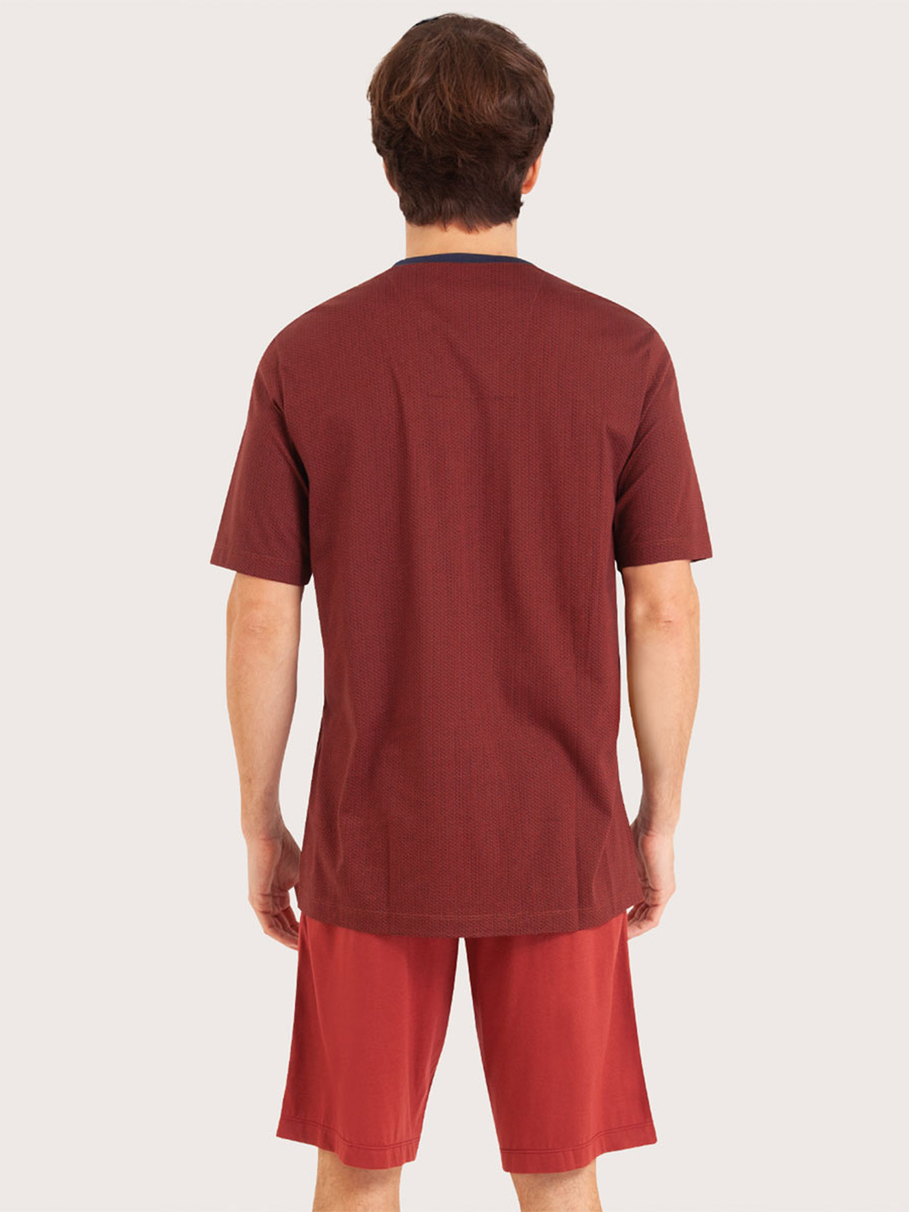 Pyjashort col V pur coton