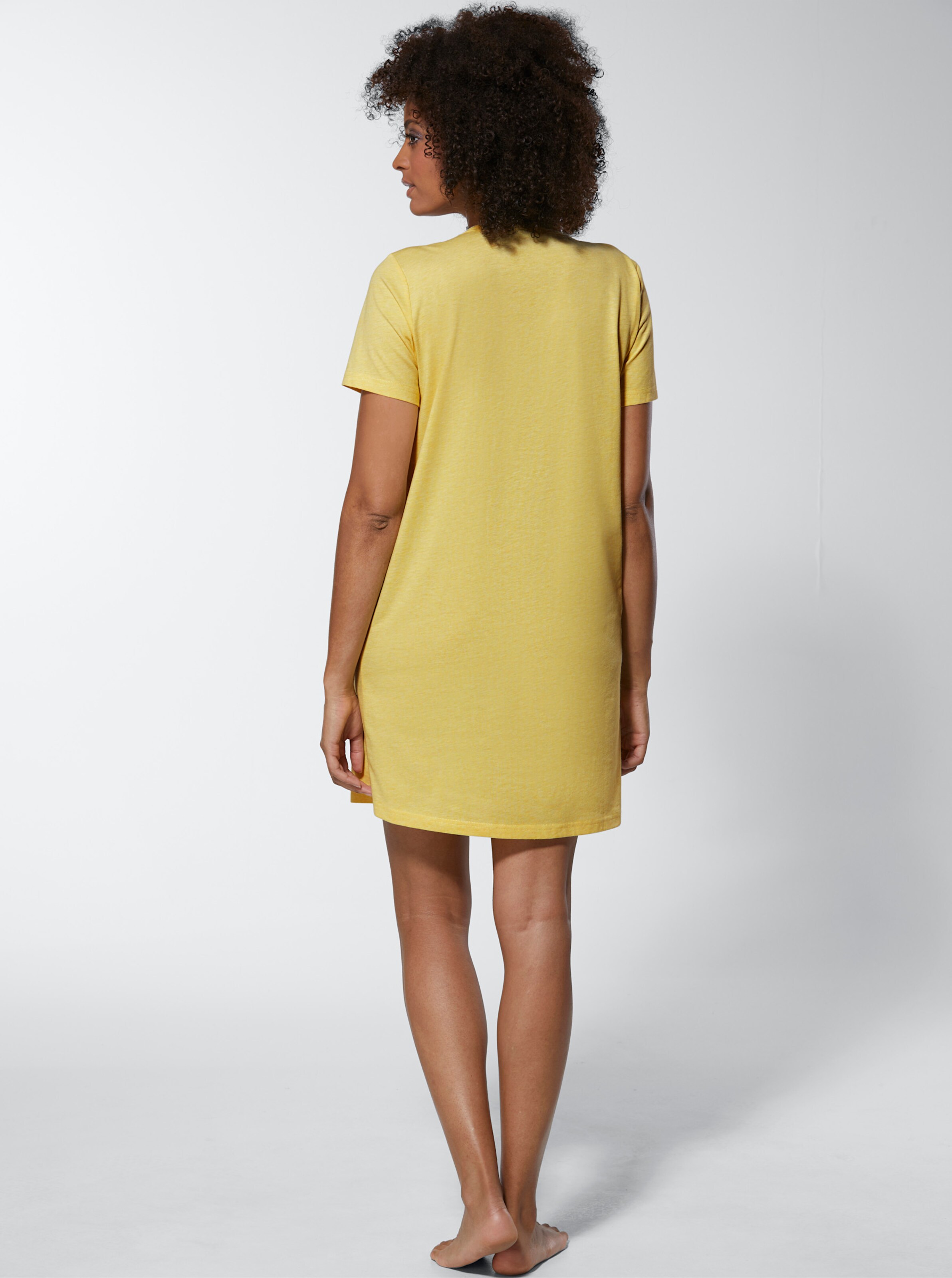 wäschepur Sleepshirts in zitrone-meliert + grau-meliert