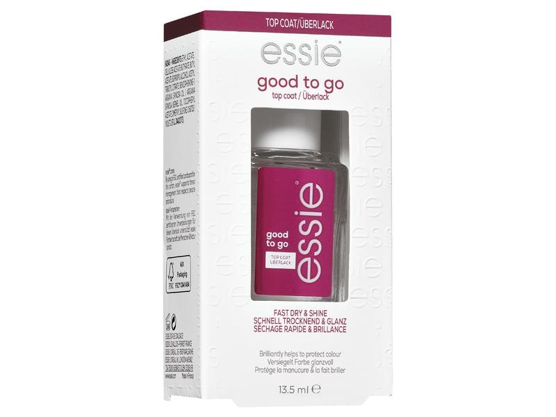 essie Topcoat Essie Überlack Good to Go Transparent Schnelles Trocknen und Glanz. Die schnell trocknende Formel des Überlacks versiegelt die Farbe und sorgt für ein glänzendes Finish.