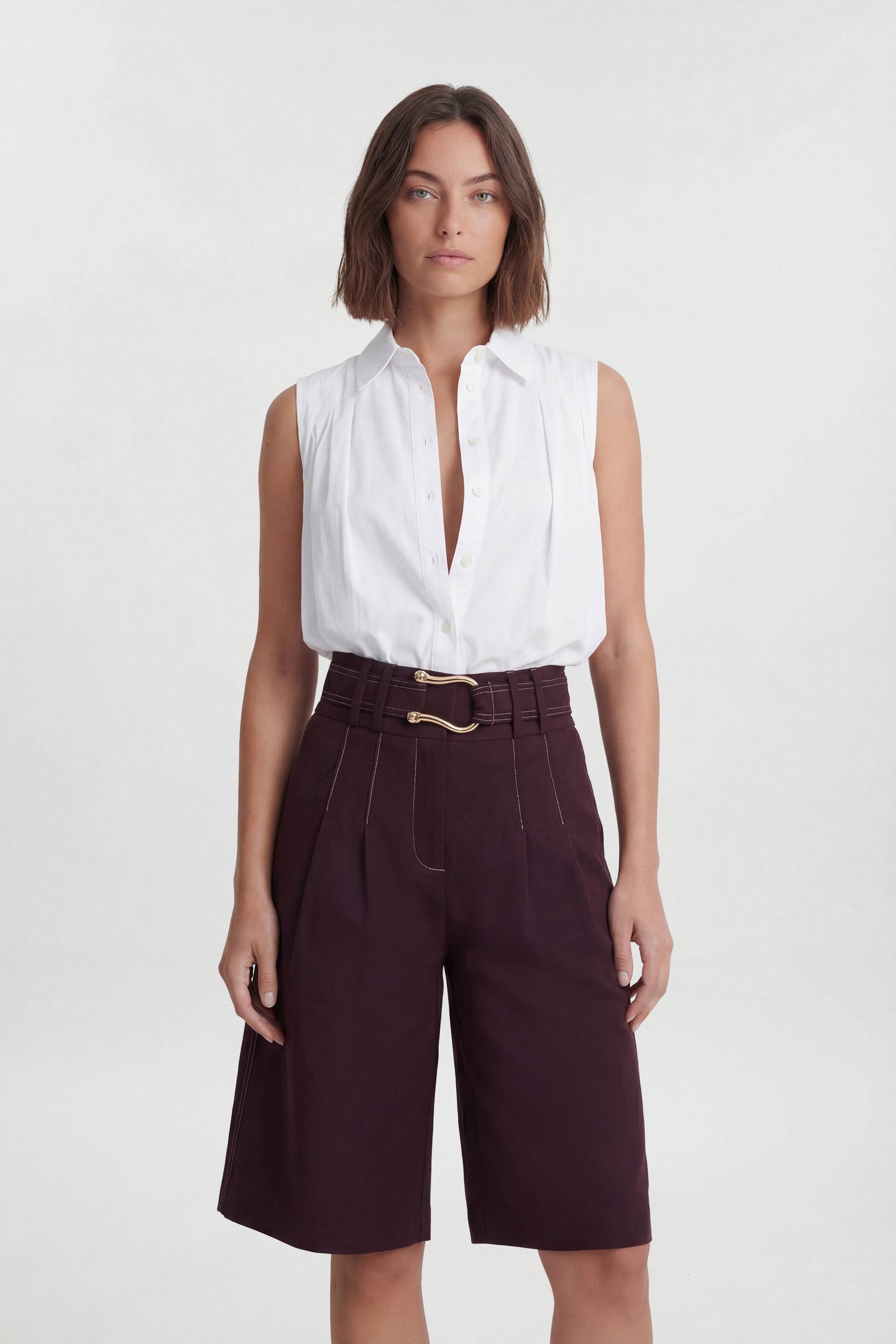 KarenMillen Chemise Bouffante Sans Manches En Coton