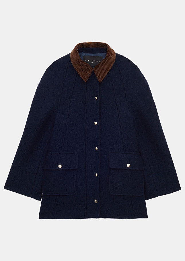 Manteau Marlableu nuit en laine