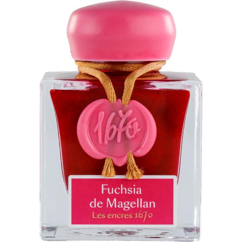 Encre 1670 à paillettes dorées 50ml - Fuchsia de Magellan