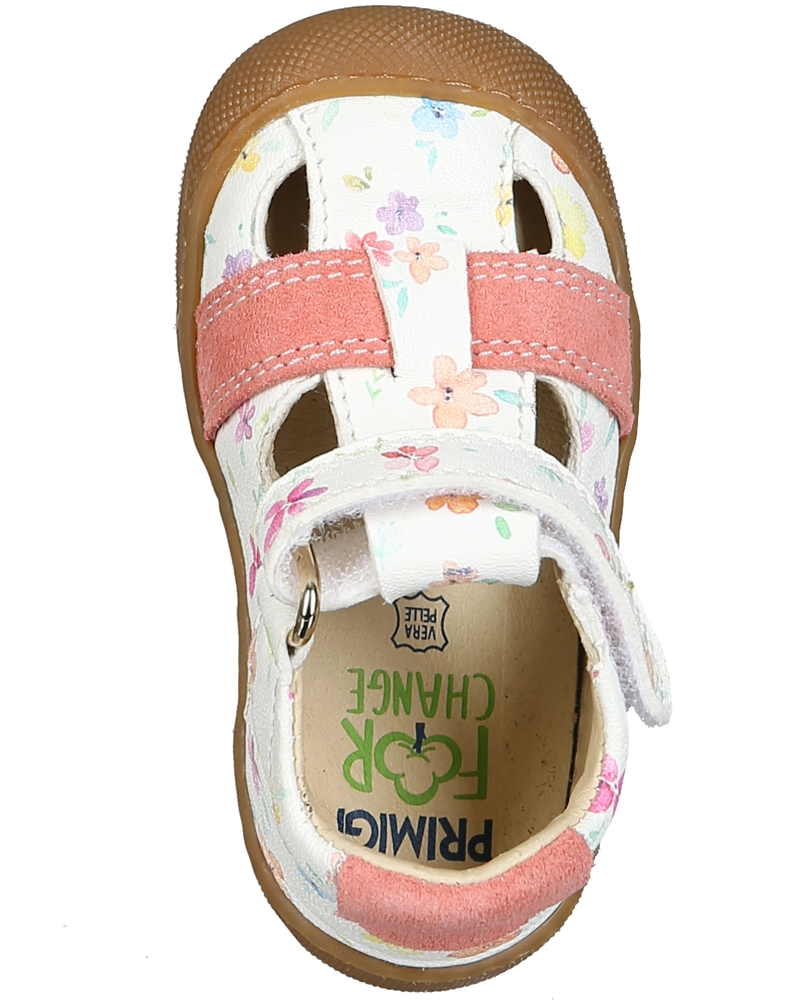 Klett-Lauflernsandalen FLOWER mit Zehenschutz in weiß