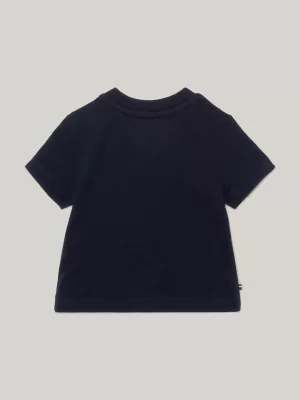 Camiseta com logotipo bordado da bandeira