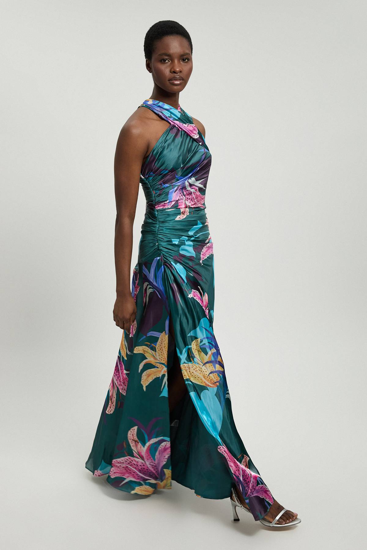 KarenMillen Robe Longue Tissée À Imprimé Floral Métallisé Petite
