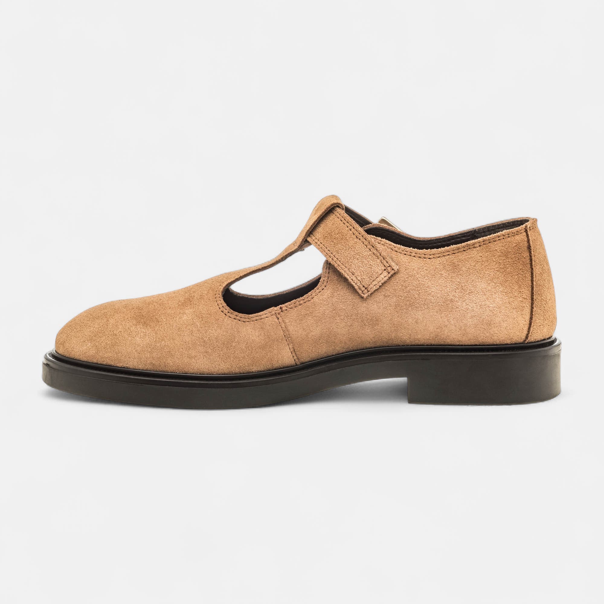 Babies Femme en cuir taupe