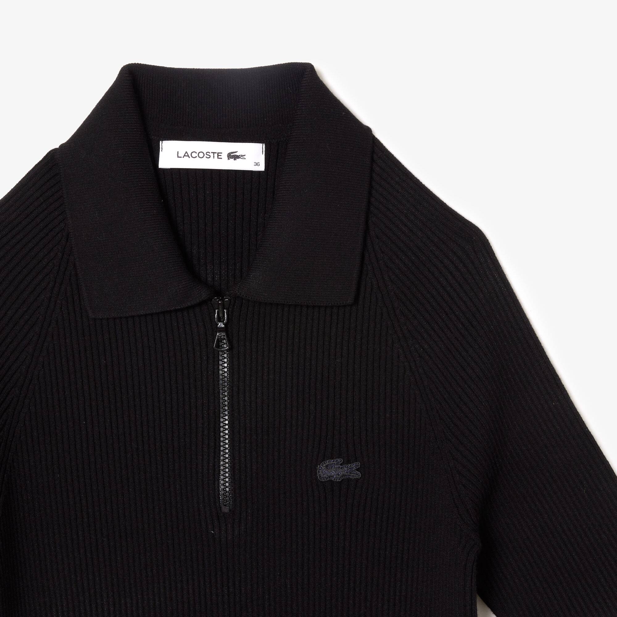 Damen LACOSTE Polokleid mit Strick-Details Kleider & Röcke - Schwarz - Lacoste - Damen