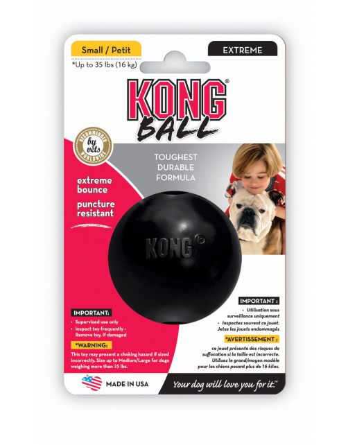 Kong Speeltje Rubber Bal Extreme Zwart - Hondenspeelgoed