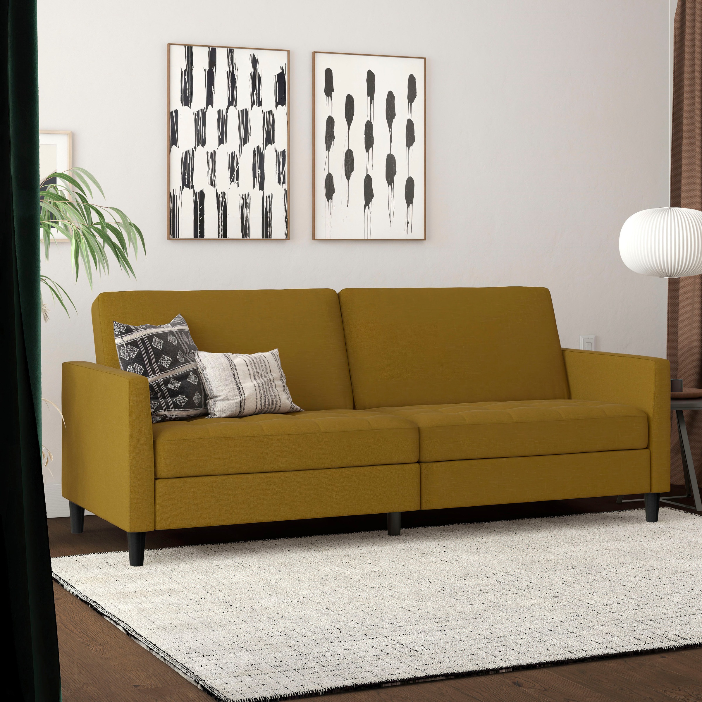 Dorel Home 3-Sitzer »Presley« Sofa mit Bett-Funktion und verstellbarer Rückenlehne