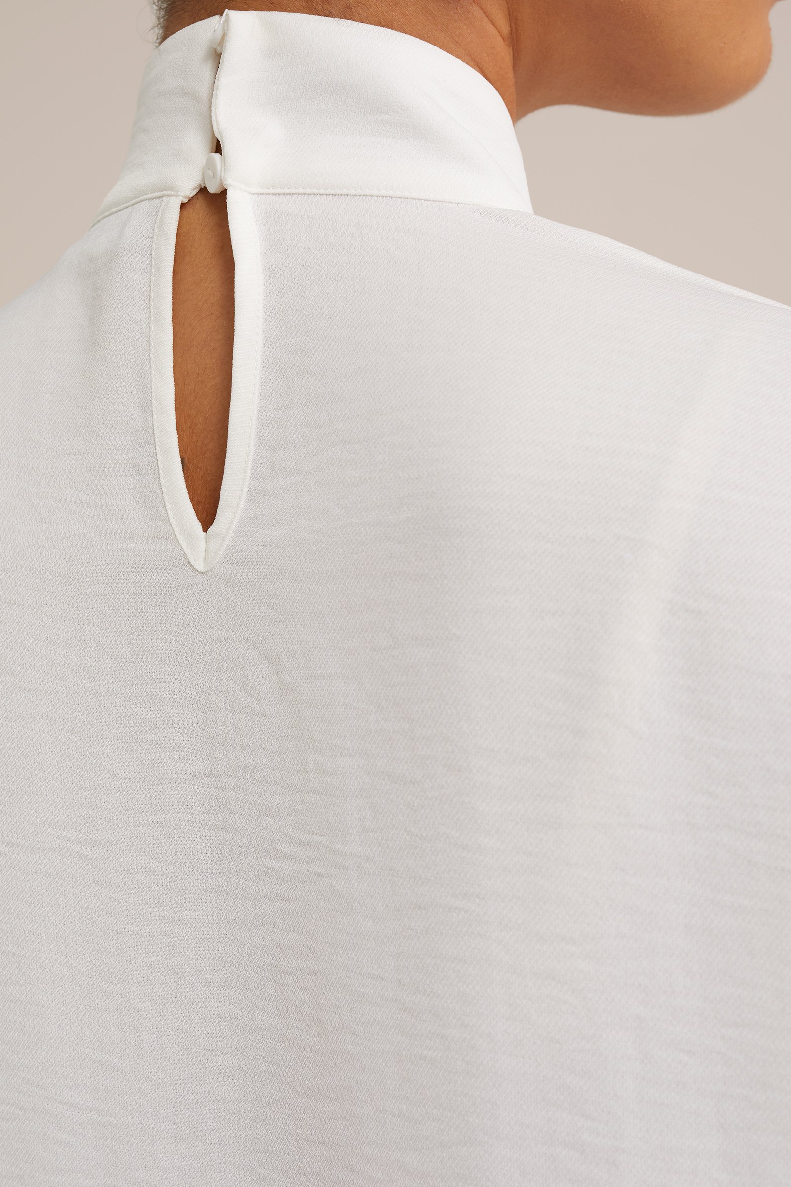 blouse met plooidetail WE Fashion Wit