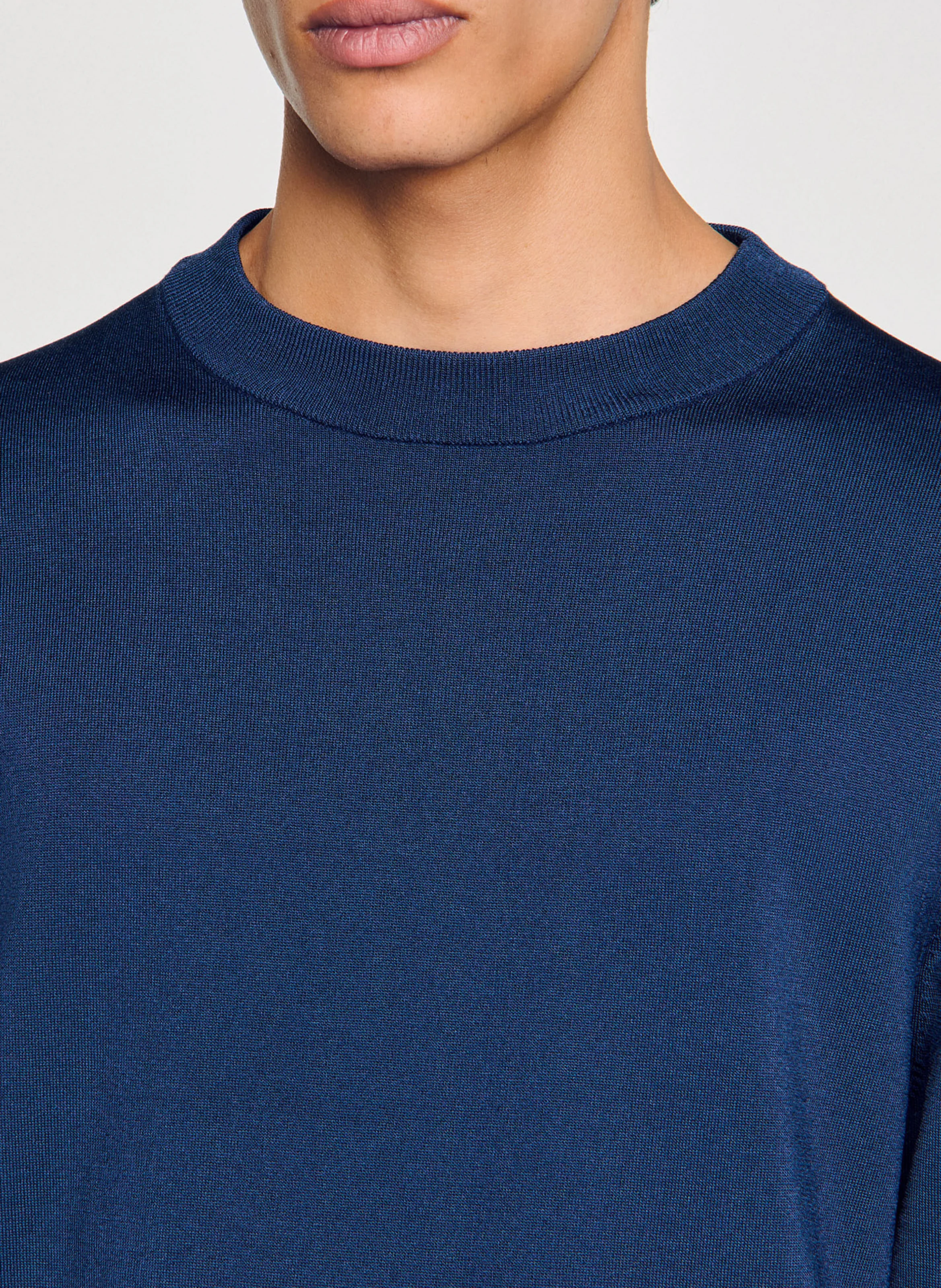 Sweat cintré à manches longues | Bleu