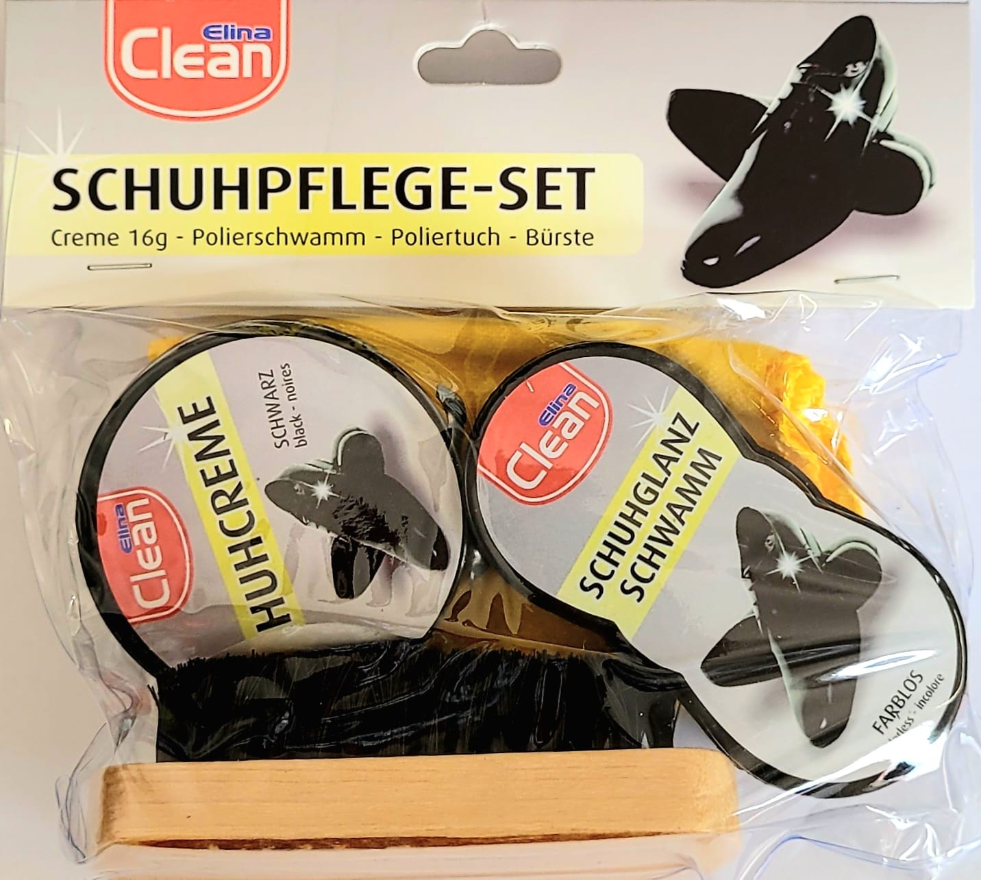 Schuhpflegeset 4tlg im Beutel mit Header