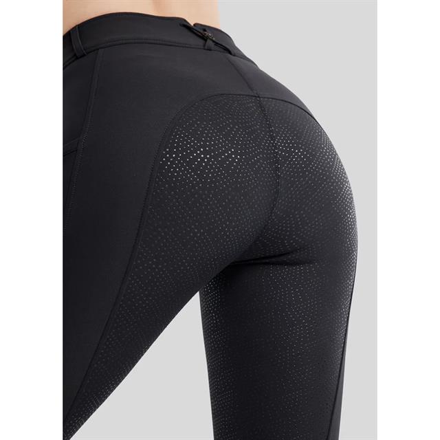 Paardrijbroek Montar MOMegan Yati Phone Pockets Full Grip Donkerblauw