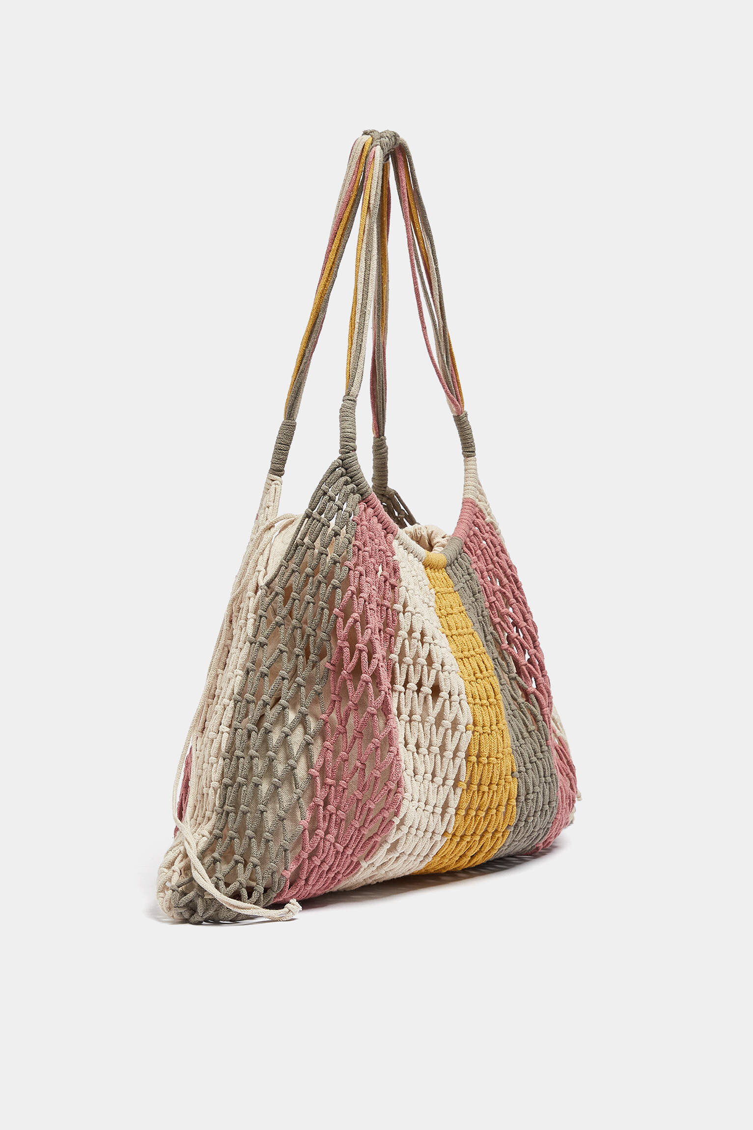 BOLSA SHOPPER MACRAMÉ - MULTICOLOR