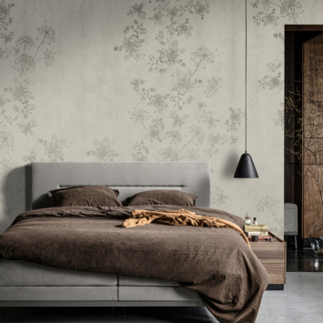 vtwonen fotobehang wild flower concrete (dessin 113332)