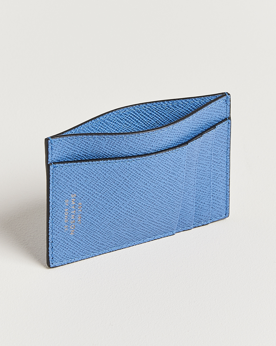 Smythson Panama 773 Cardholder Nile Blue